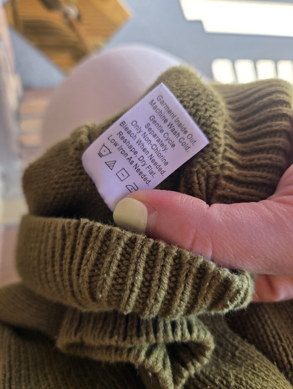 Coldwater Creek Olive Green Knit Sweater Women’s Large - Picture 7 of 16